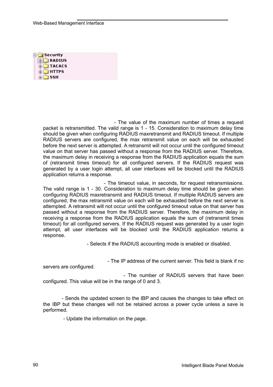 Security menu | FUJITSU PRIMERGY BX600 User Manual | Page 91 / 288