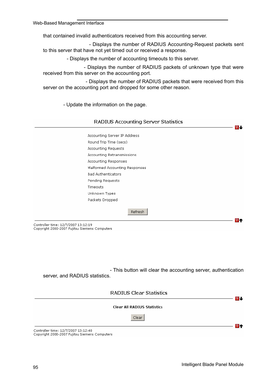 Security menu | FUJITSU PRIMERGY BX600 User Manual | Page 96 / 288