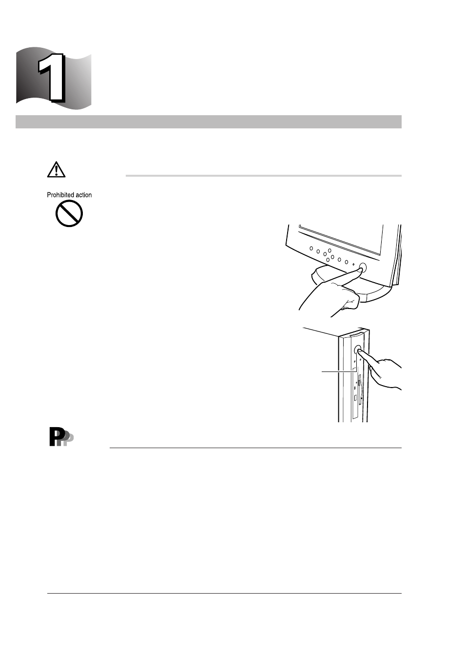 1 switching on, Switching on, Point | FUJITSU DESKPOWER 6000 User Manual | Page 20 / 105