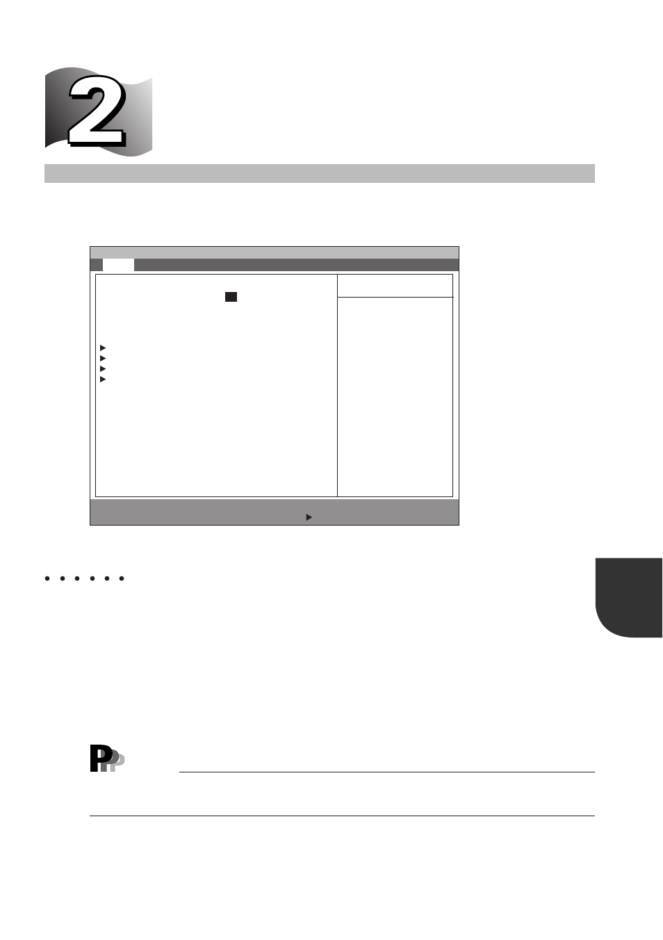 2 main menu, Details on setup items, Main menu | Point, System time, System date, Floppy disk a | FUJITSU DESKPOWER 6000 User Manual | Page 43 / 105