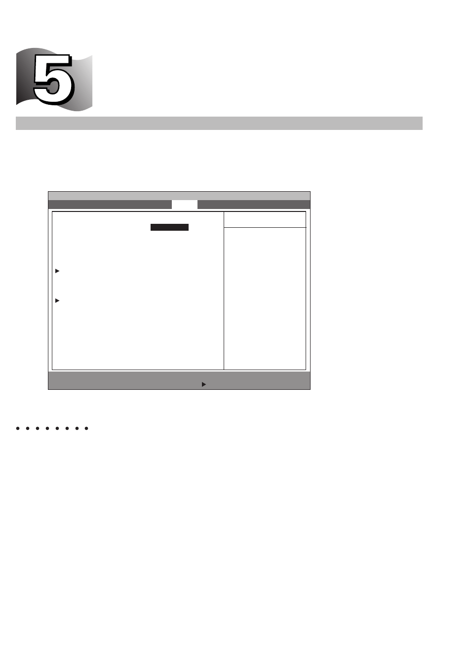 5 power menu, Details on setup items, Power menu | Power savings | FUJITSU DESKPOWER 6000 User Manual | Page 64 / 105