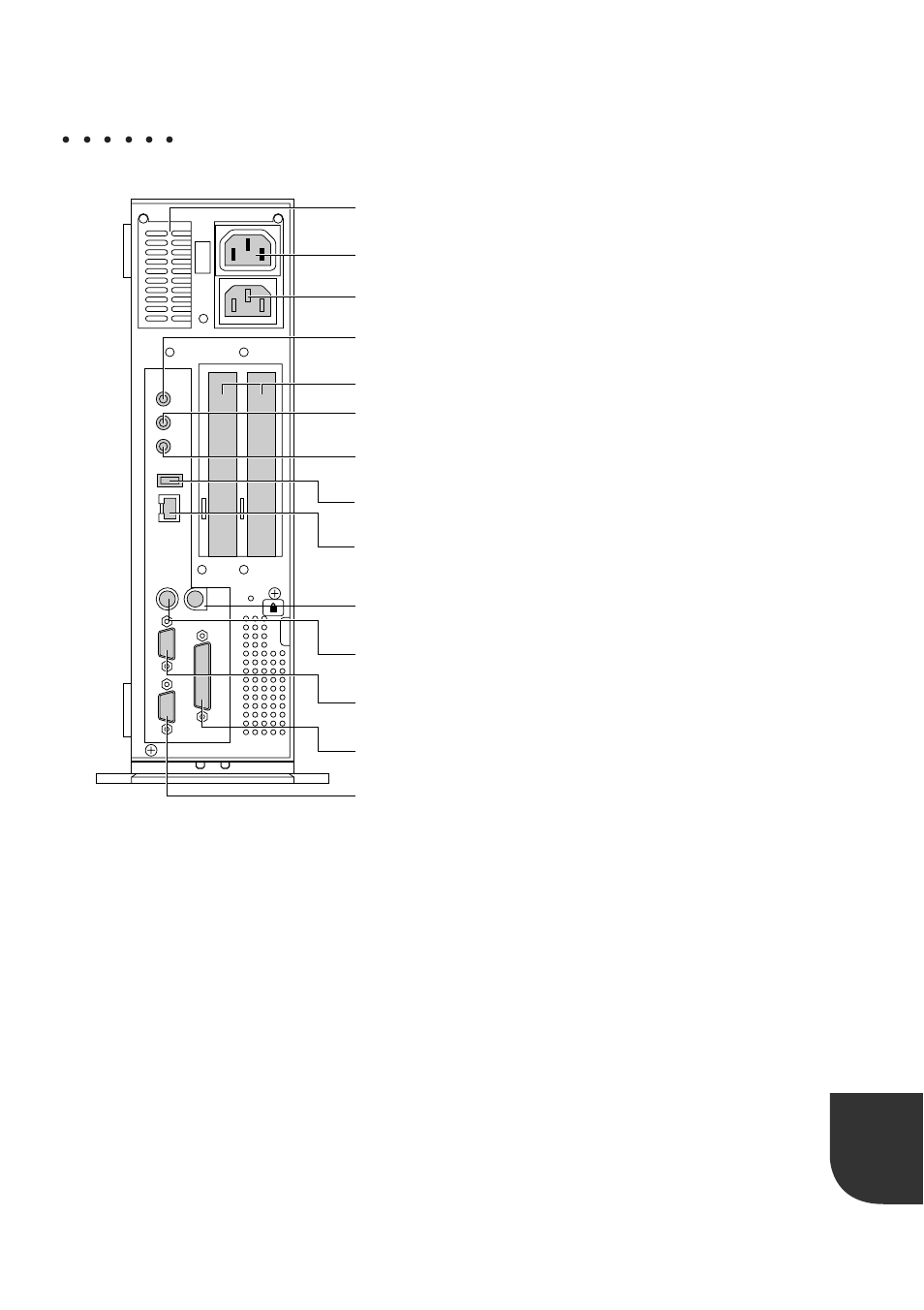 Rear of the pc main unit, Appendix | FUJITSU DESKPOWER 6000 User Manual | Page 87 / 105