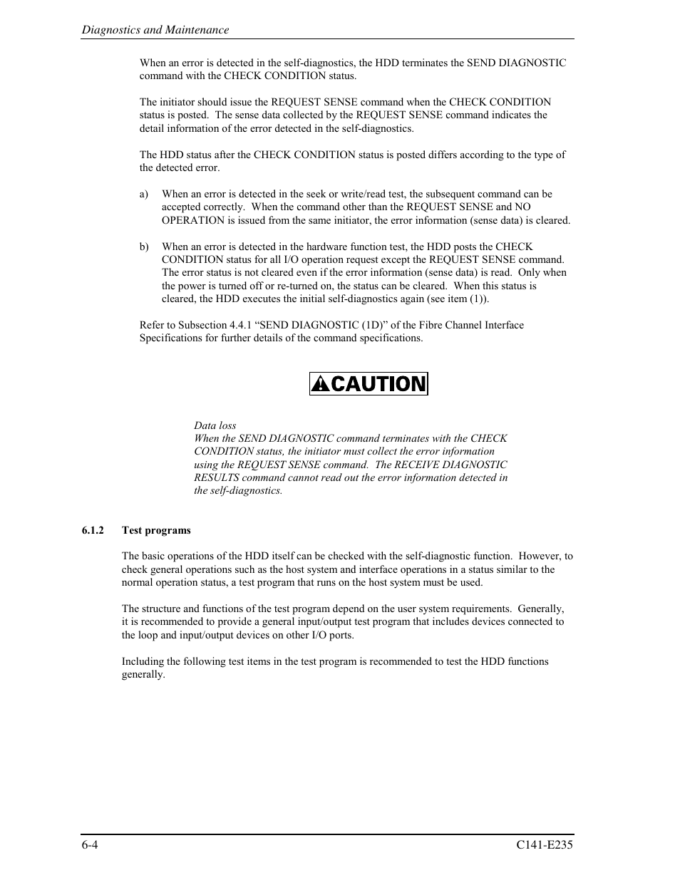 2 test programs | FUJITSU HARD DISK DRIVES MAW3147FC User Manual | Page 82 / 112