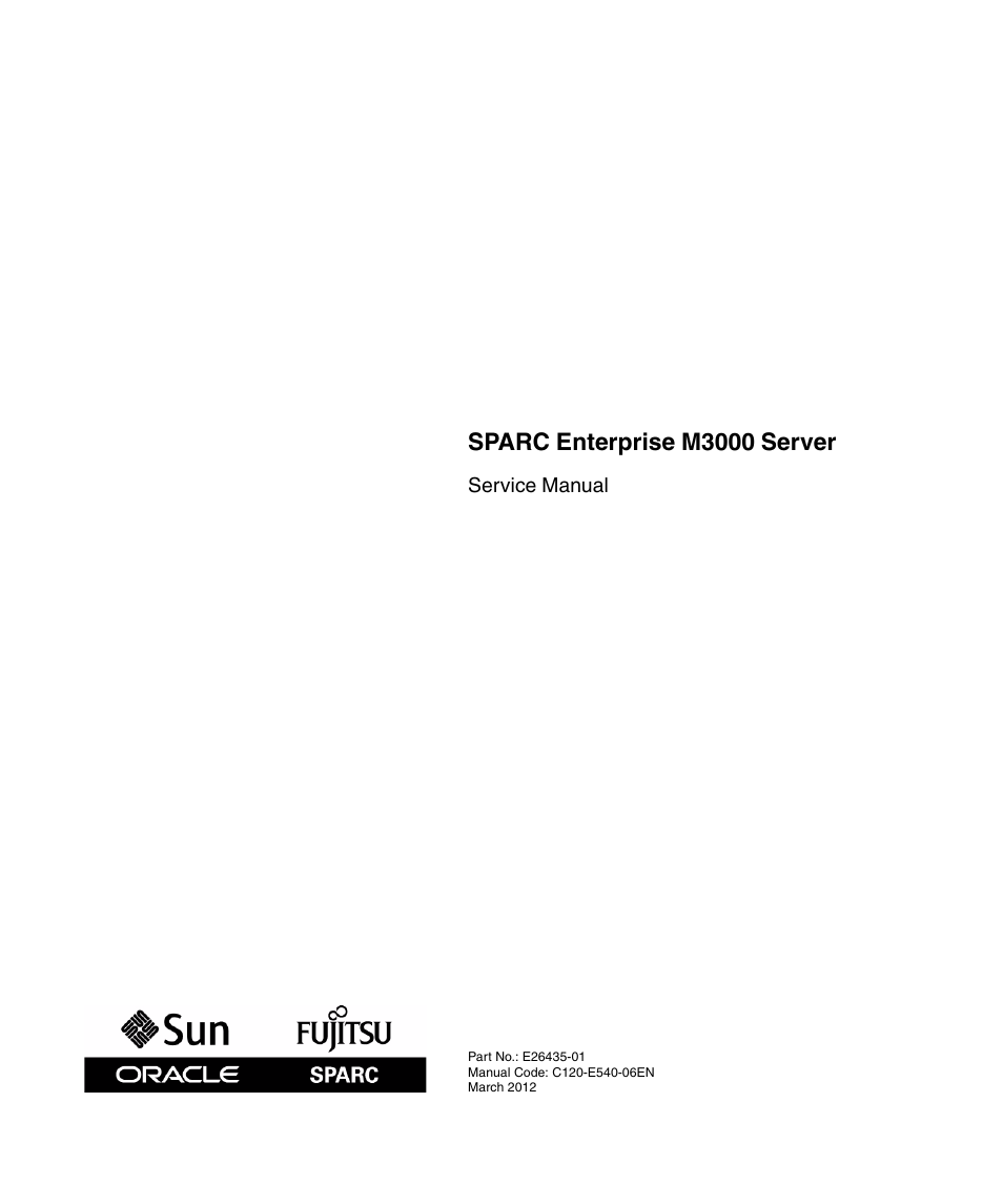 FUJITSU SPARC Enterprise Server M3000 User Manual | 202 pages