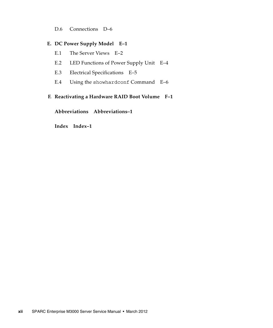 FUJITSU SPARC Enterprise Server M3000 User Manual | Page 12 / 202