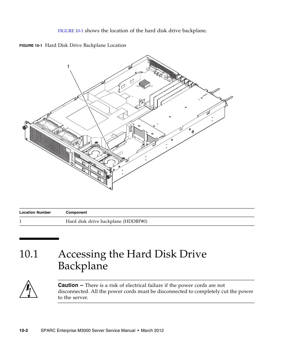 1 accessing the hard disk drive backplane, Accessing the hard disk drive backplane | FUJITSU SPARC Enterprise Server M3000 User Manual | Page 130 / 202