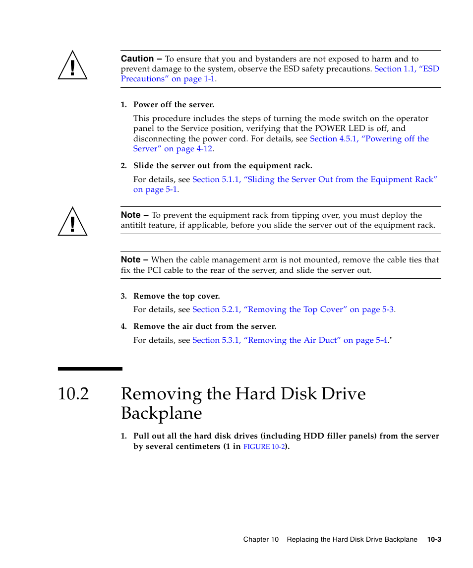 2 removing the hard disk drive backplane, Removing the hard disk drive backplane | FUJITSU SPARC Enterprise Server M3000 User Manual | Page 131 / 202