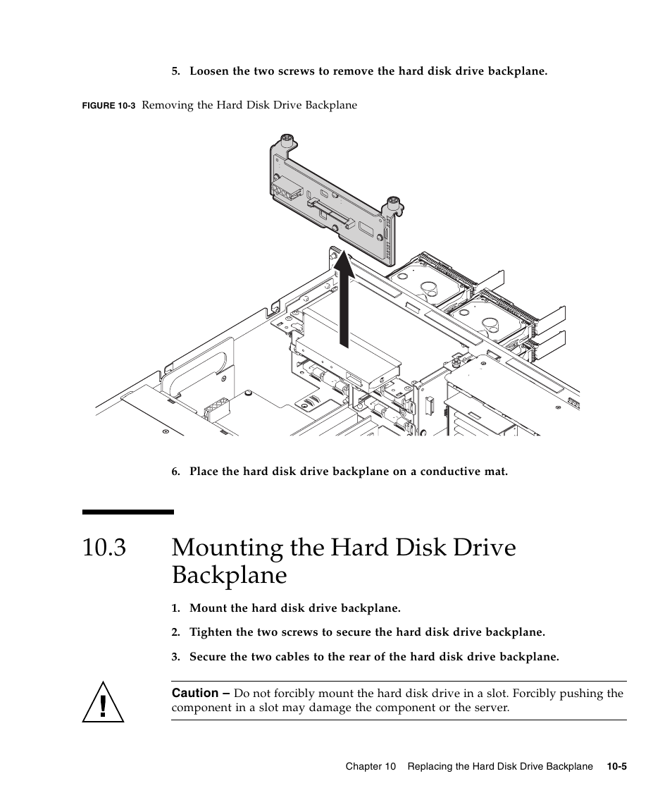 3 mounting the hard disk drive backplane, Mounting the hard disk drive backplane | FUJITSU SPARC Enterprise Server M3000 User Manual | Page 133 / 202