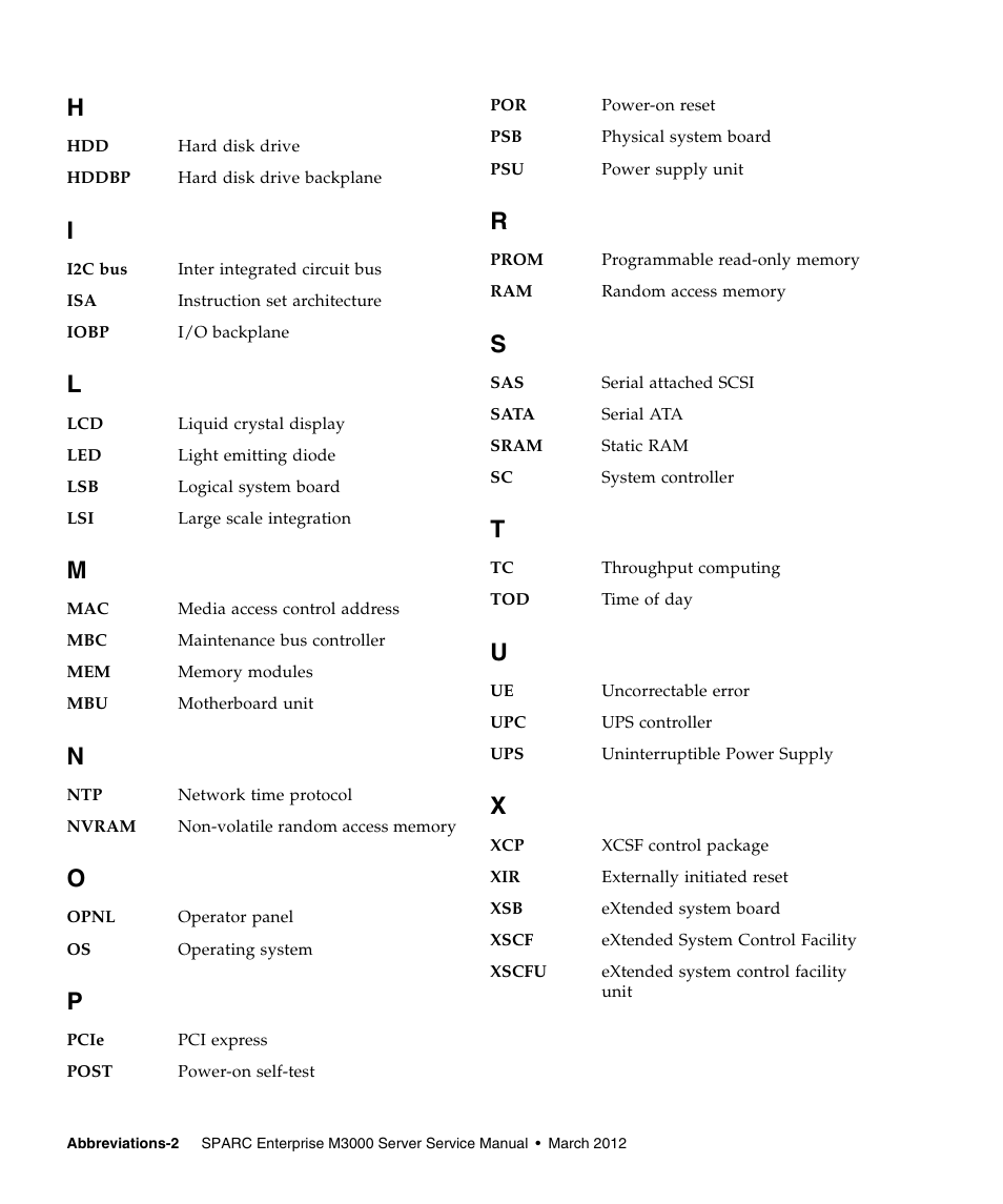 FUJITSU SPARC Enterprise Server M3000 User Manual | Page 200 / 202