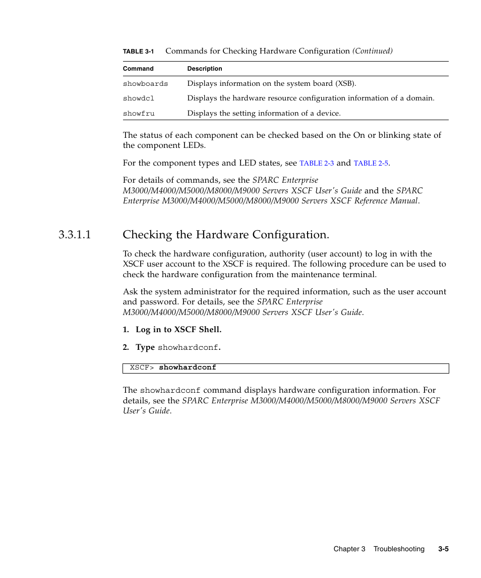 1 checking the hardware configuration, Checking the hardware configuration | FUJITSU SPARC Enterprise Server M3000 User Manual | Page 43 / 202