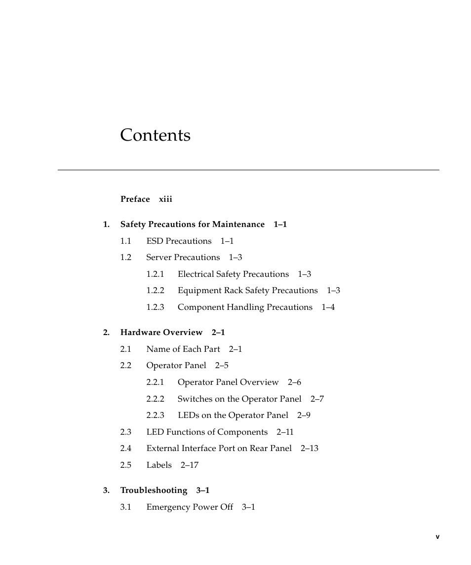 FUJITSU SPARC Enterprise Server M3000 User Manual | Page 5 / 202