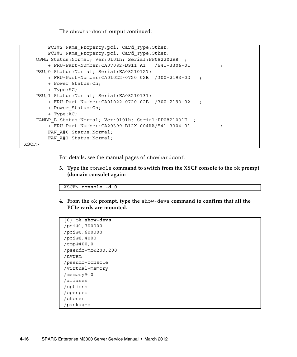 FUJITSU SPARC Enterprise Server M3000 User Manual | Page 84 / 202