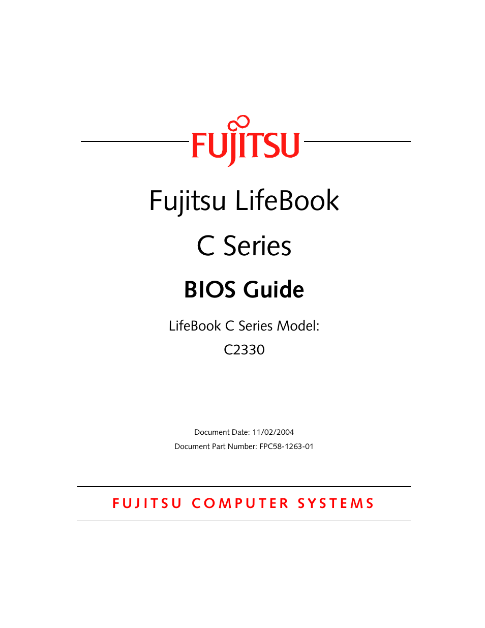 FUJITSU C2330 User Manual | 30 pages