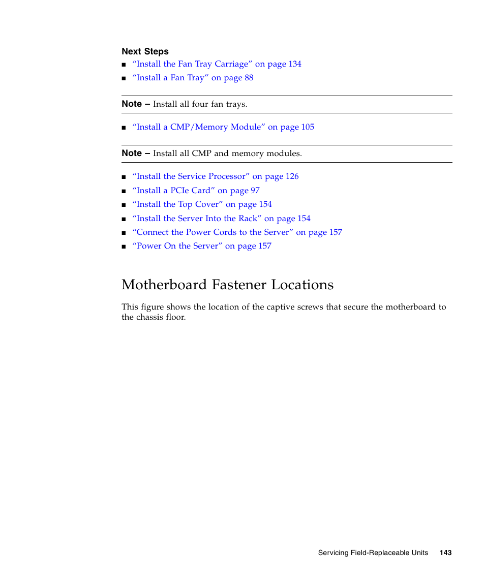 Motherboard fastener locations, Motherboard, D. (see | Motherboard fastener locations” on | FUJITSU T5440 User Manual | Page 165 / 212