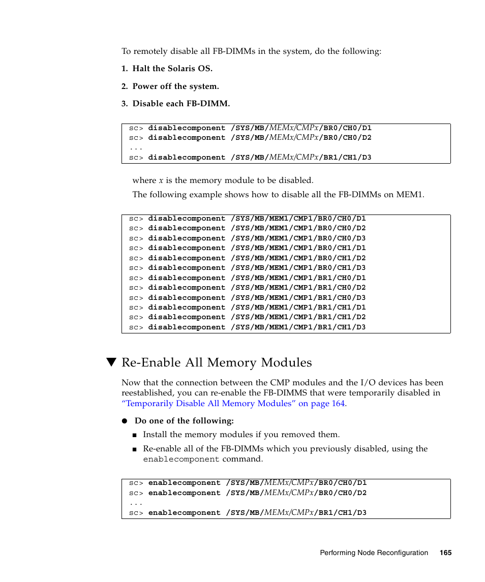 Re-enable all memory modules | FUJITSU T5440 User Manual | Page 187 / 212