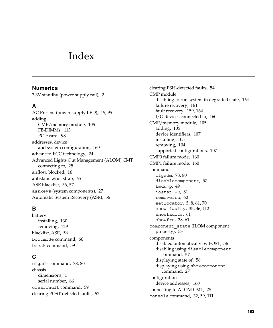 Index, Numerics | FUJITSU T5440 User Manual | Page 205 / 212