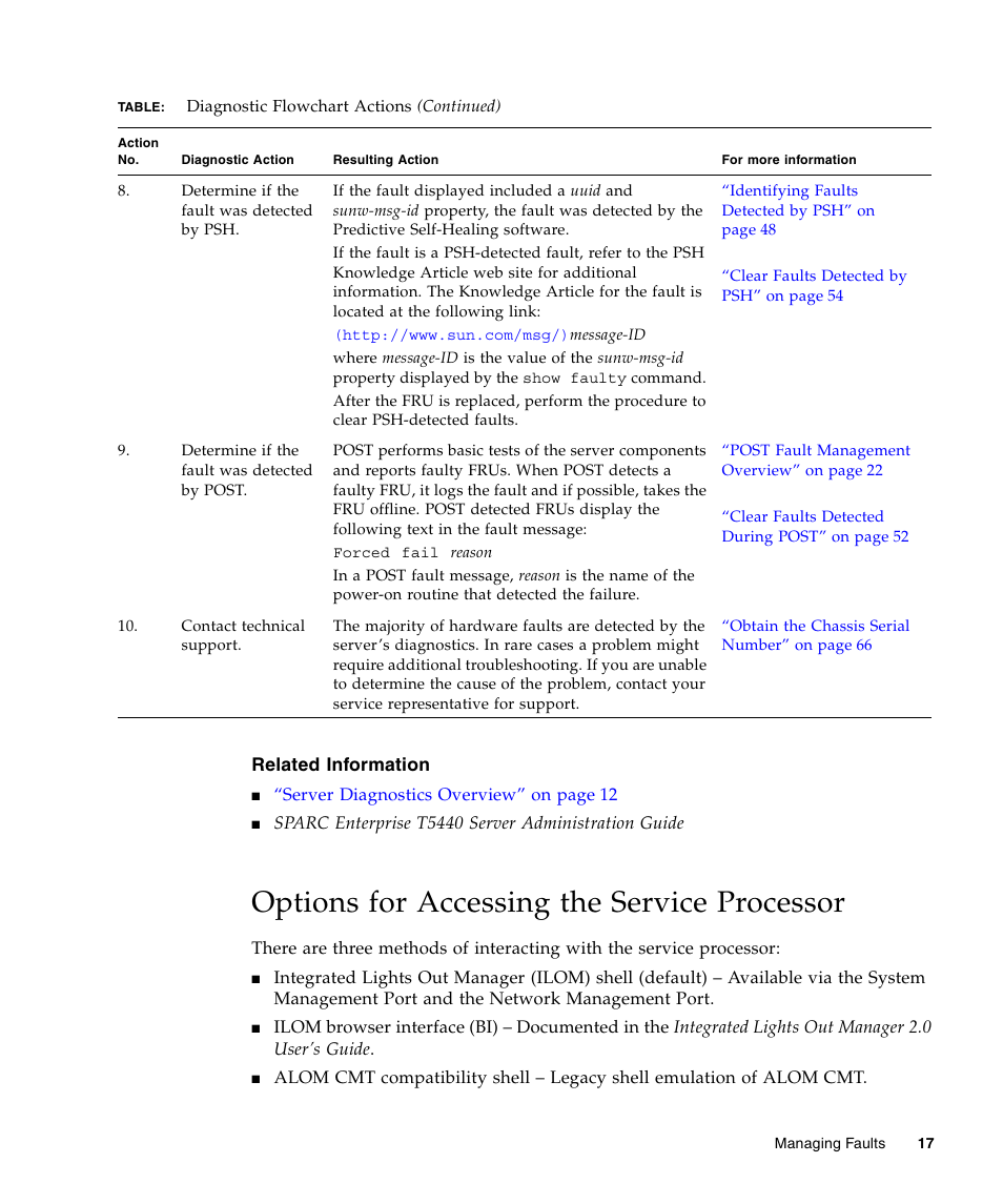 Options for accessing the service processor | FUJITSU T5440 User Manual | Page 39 / 212