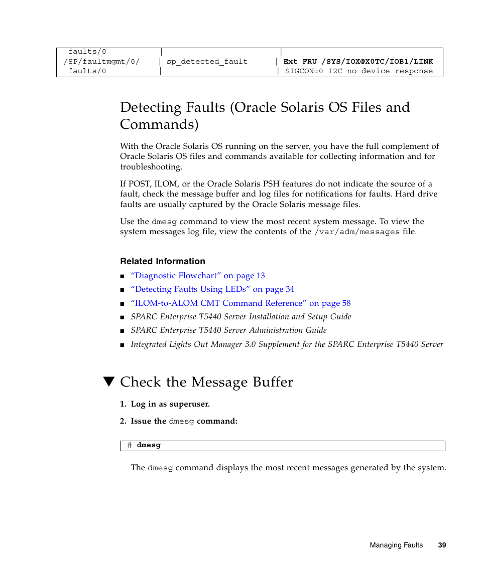 Check the message buffer | FUJITSU T5440 User Manual | Page 61 / 212
