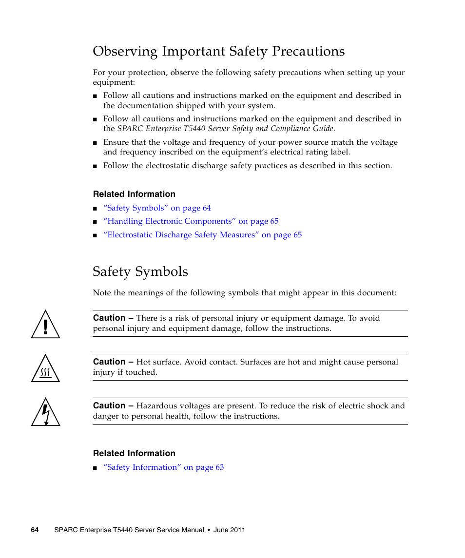 Observing important safety precautions, Safety symbols | FUJITSU T5440 User Manual | Page 86 / 212