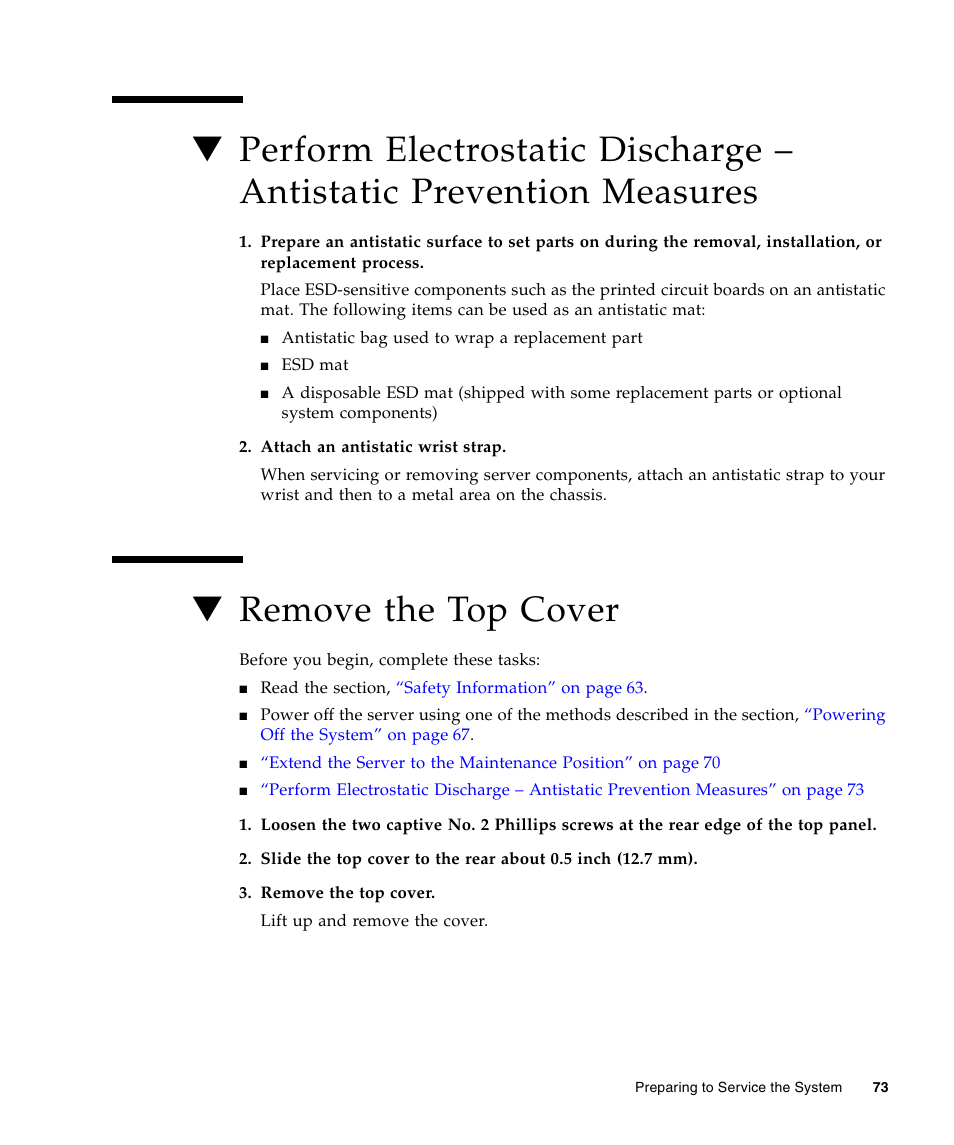 Remove the top cover | FUJITSU T5440 User Manual | Page 95 / 212