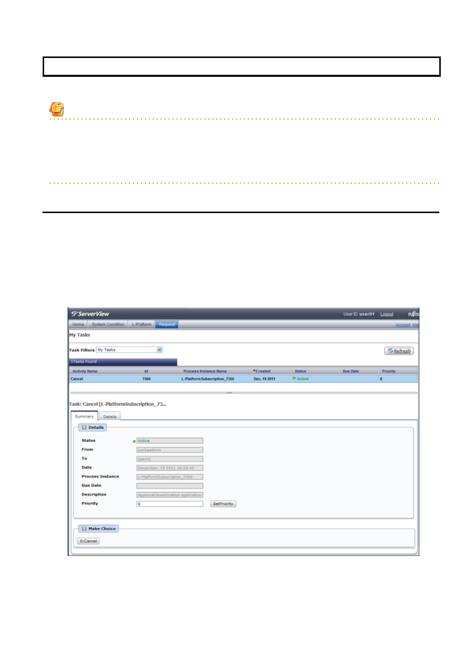 Chapter 5 request, 1 checking an application status, Refer to | FUJITSU Service View Resource Orchestrator Cloud Edition V3.0.0 User Manual | Page 89 / 102