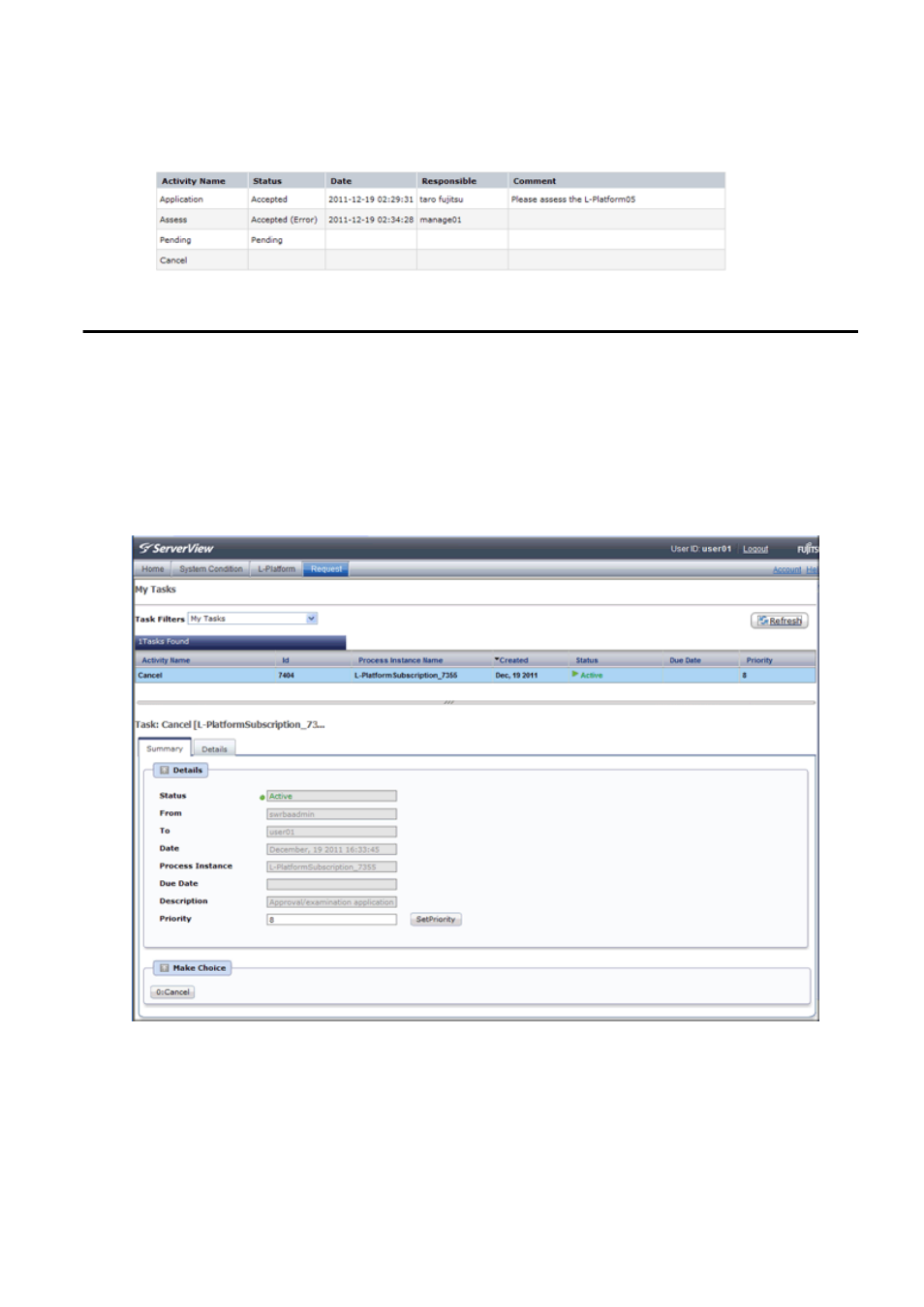 2 cancelling an application | FUJITSU Service View Resource Orchestrator Cloud Edition V3.0.0 User Manual | Page 92 / 102