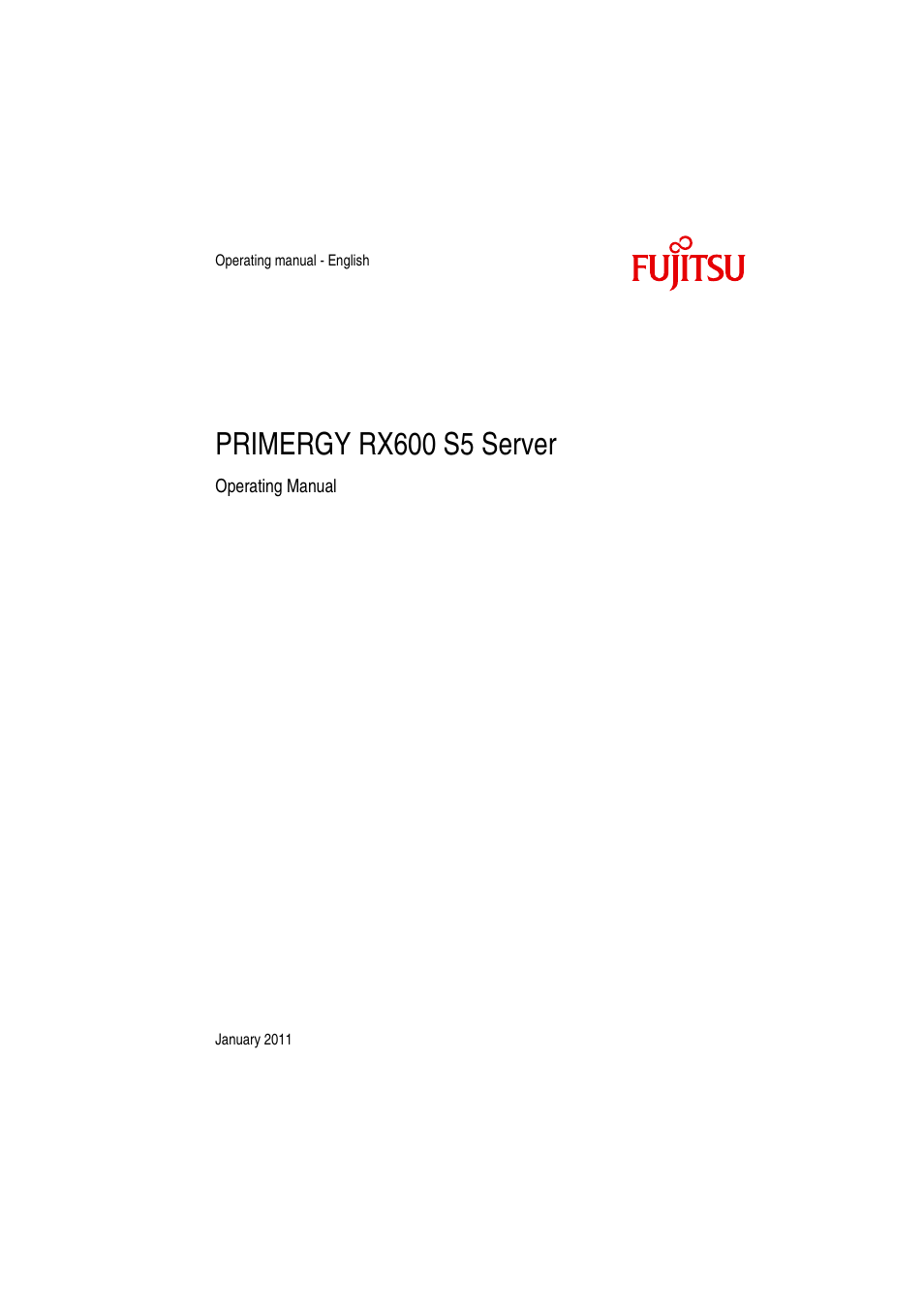 FUJITSU PRIMERGY RX600 S5 User Manual | 148 pages