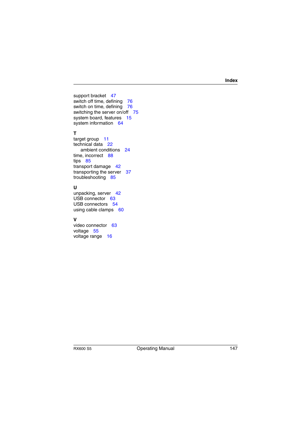 FUJITSU PRIMERGY RX600 S5 User Manual | Page 147 / 148
