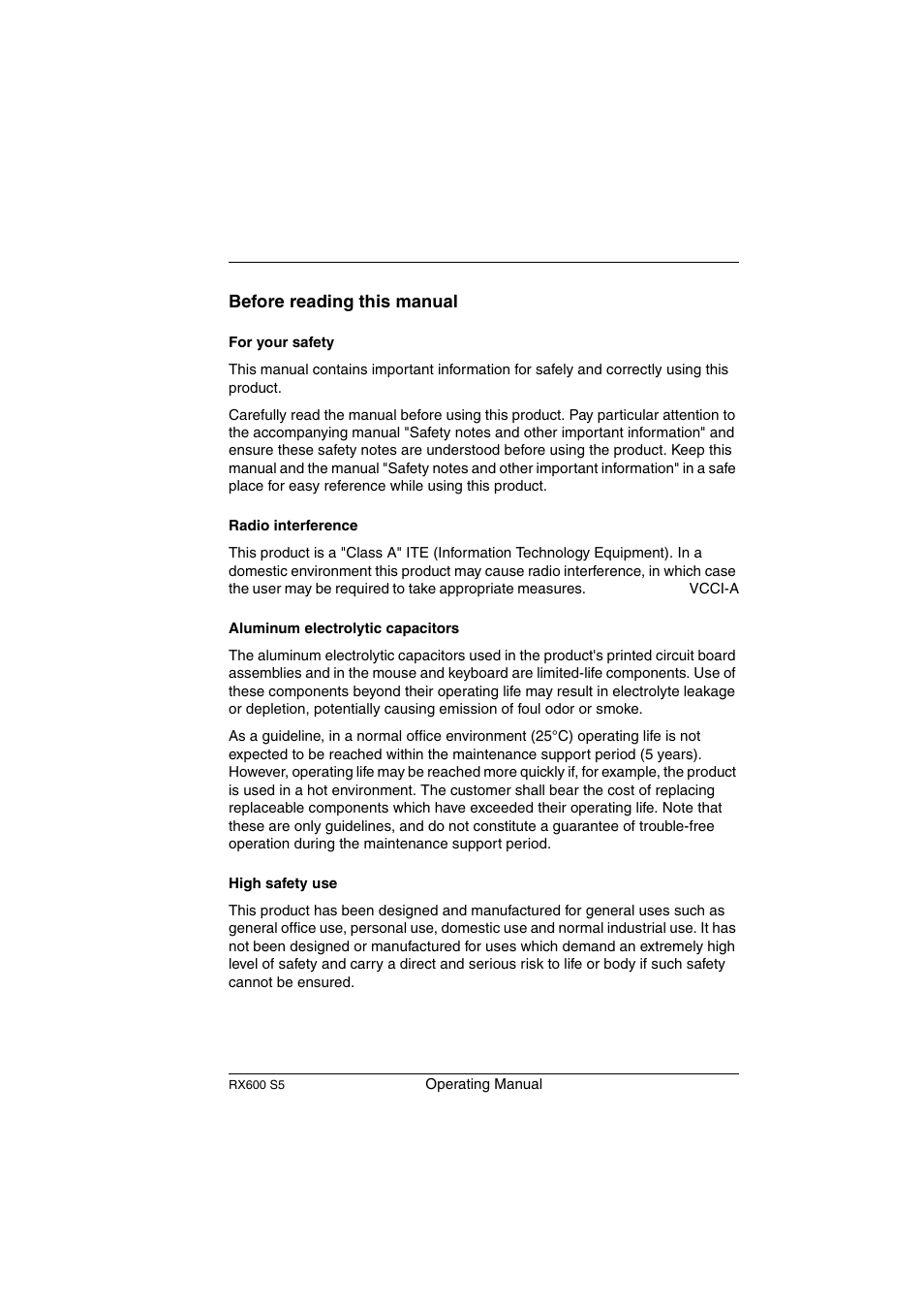 Before reading this manual | FUJITSU PRIMERGY RX600 S5 User Manual | Page 3 / 148