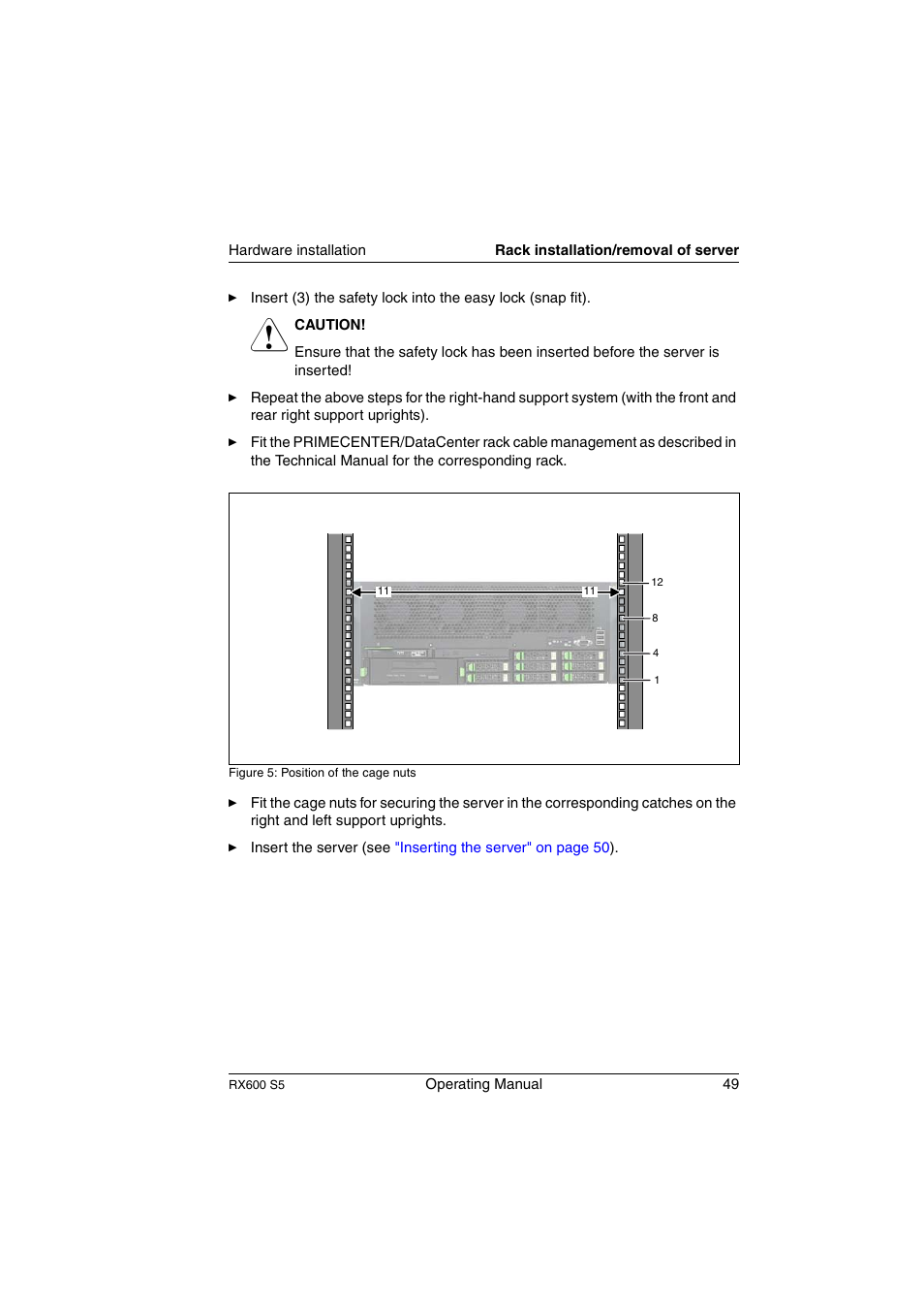 FUJITSU PRIMERGY RX600 S5 User Manual | Page 49 / 148