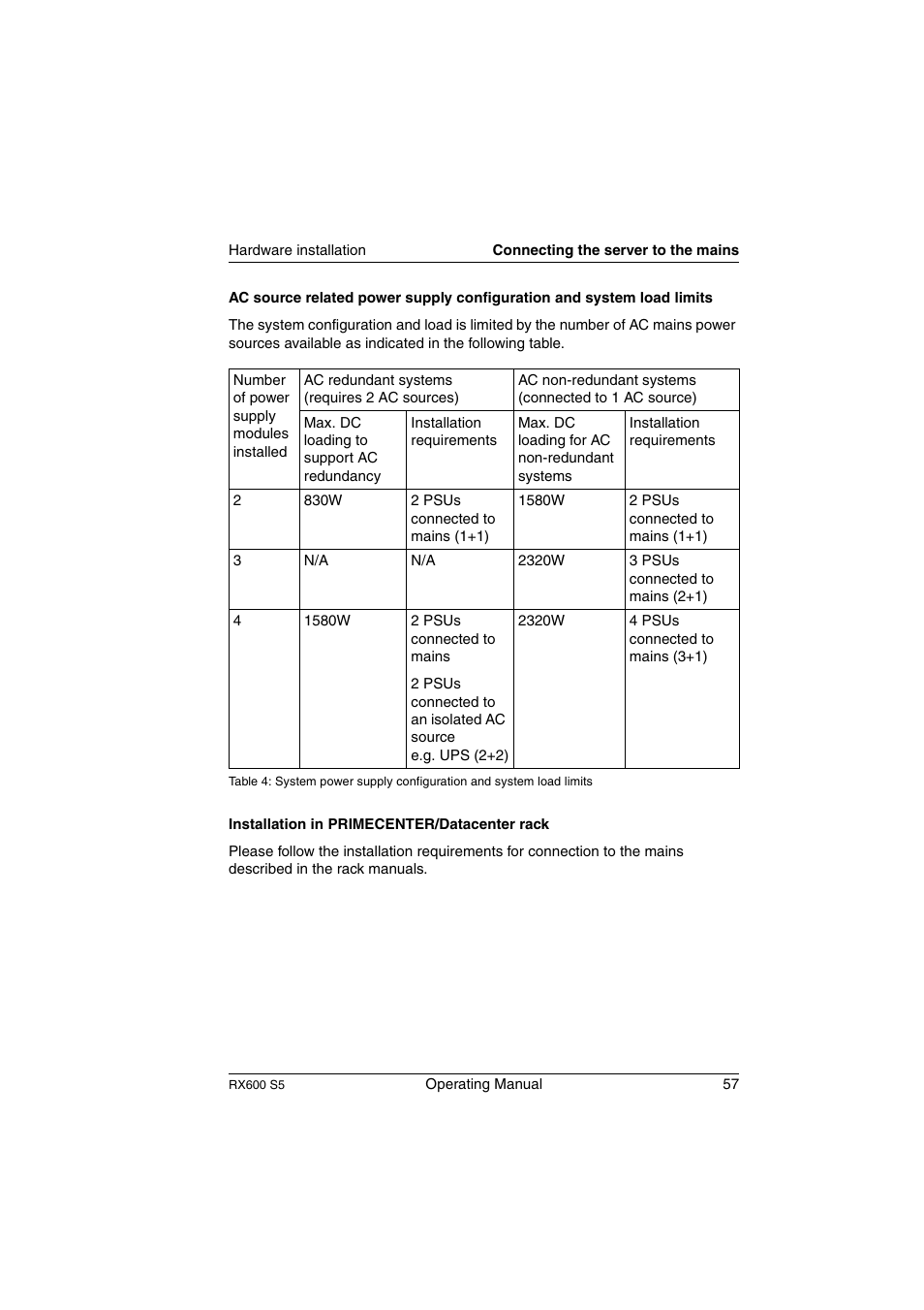 FUJITSU PRIMERGY RX600 S5 User Manual | Page 57 / 148