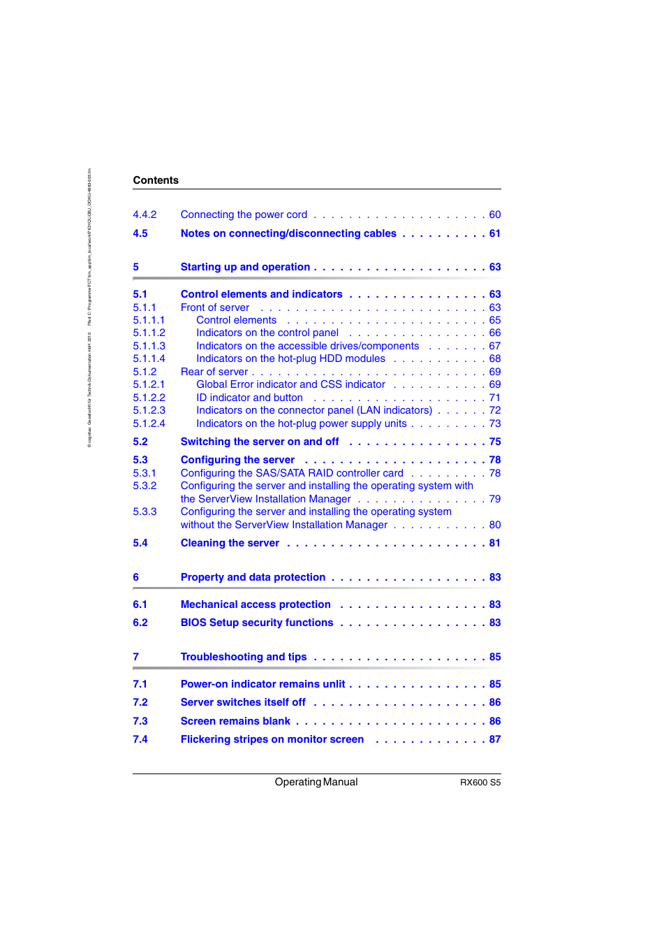 FUJITSU PRIMERGY RX600 S5 User Manual | Page 8 / 148