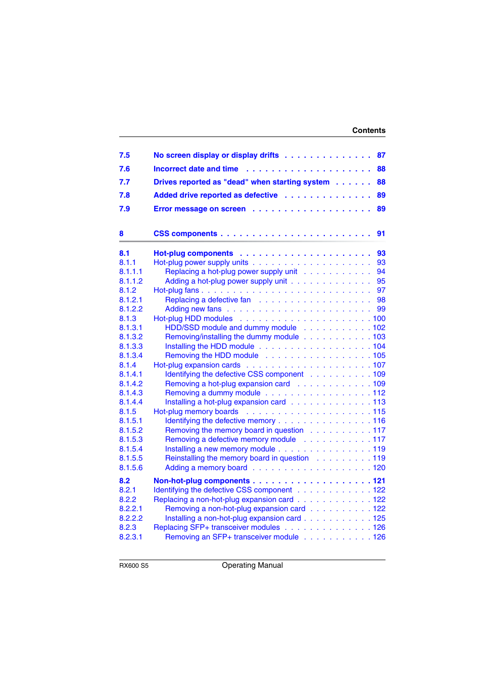 FUJITSU PRIMERGY RX600 S5 User Manual | Page 9 / 148