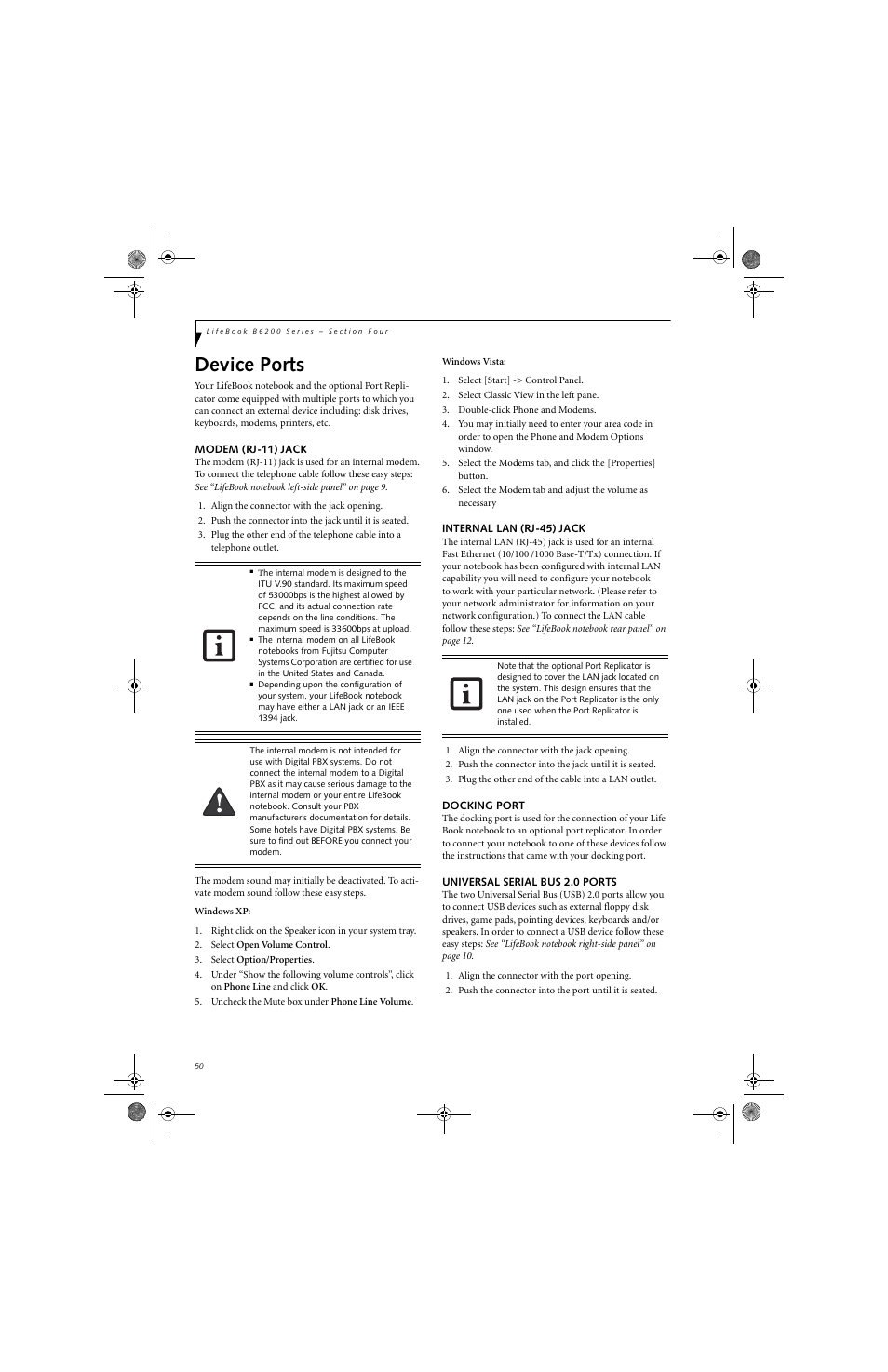 Device ports | FUJITSU B6220 User Manual | Page 58 / 128