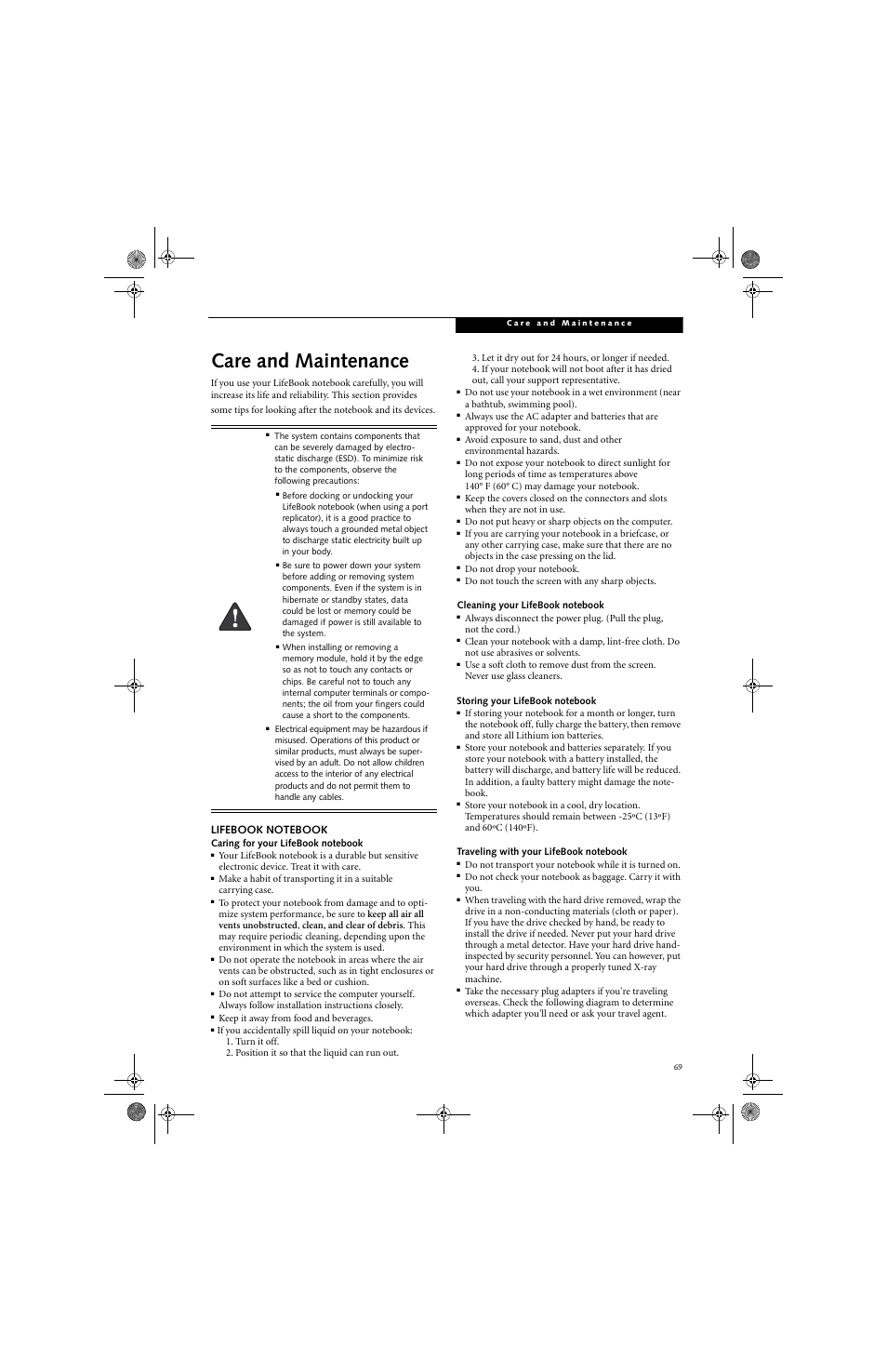 Care and maintenance | FUJITSU B6220 User Manual | Page 77 / 128