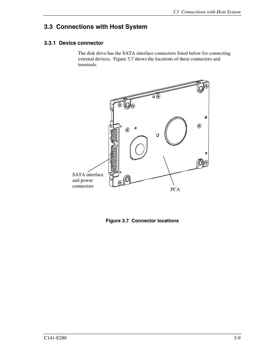 3 connections with host system | FUJITSU C141-E280 User Manual | Page 9 / 12