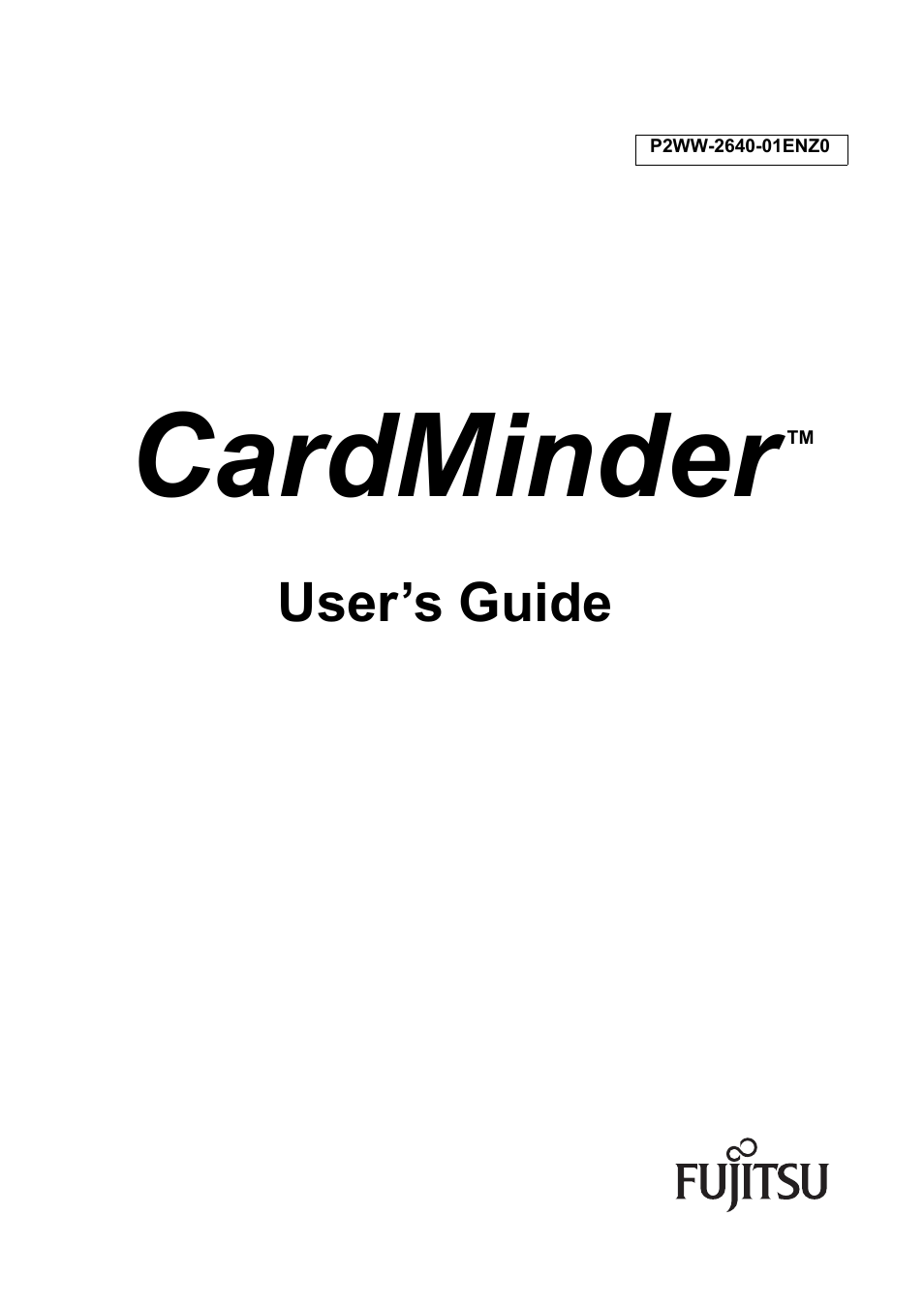 FUJITSU CardMinder P2WW-2640-01ENZ0 User Manual | 40 pages