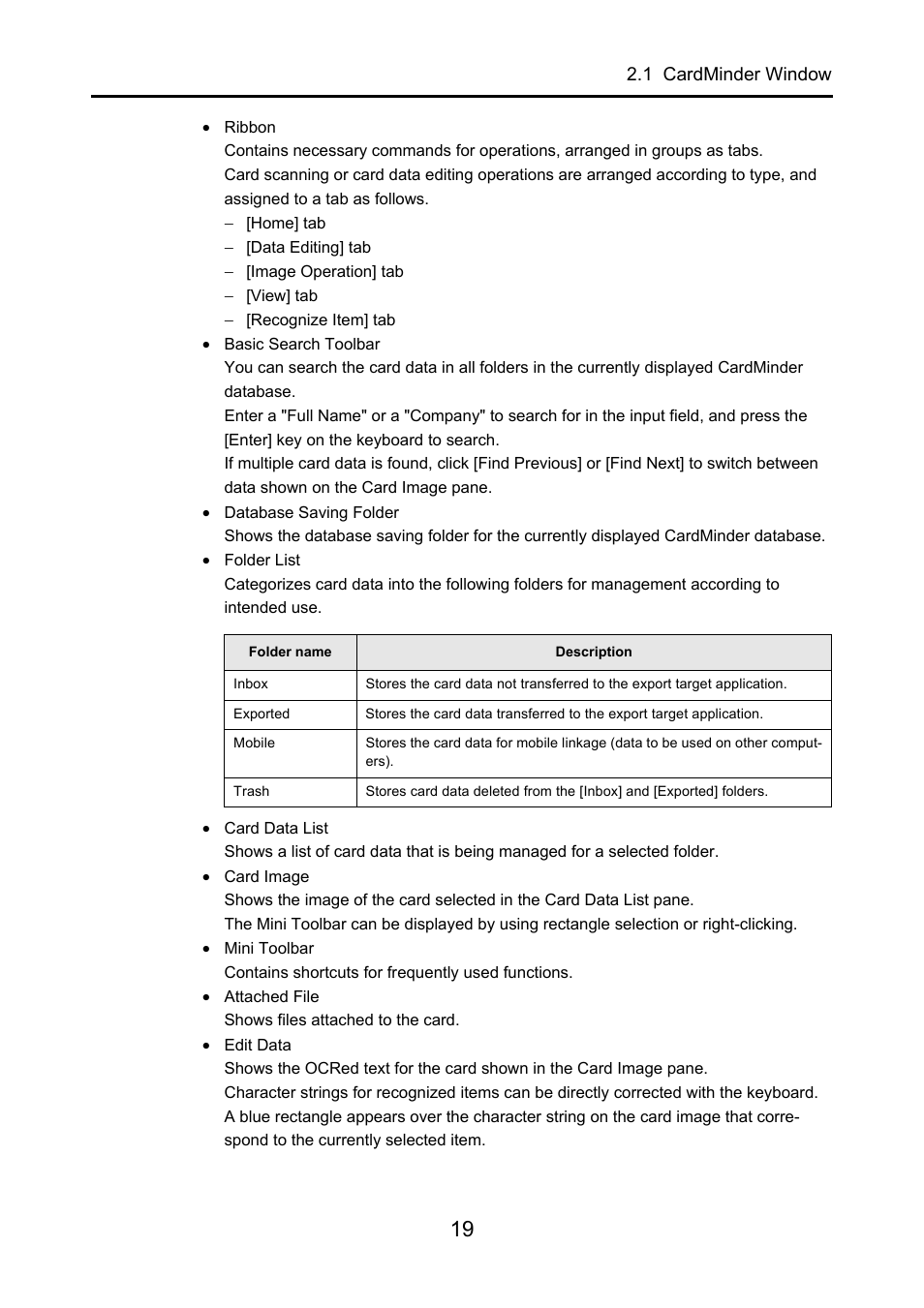 FUJITSU CardMinder P2WW-2640-01ENZ0 User Manual | Page 19 / 40