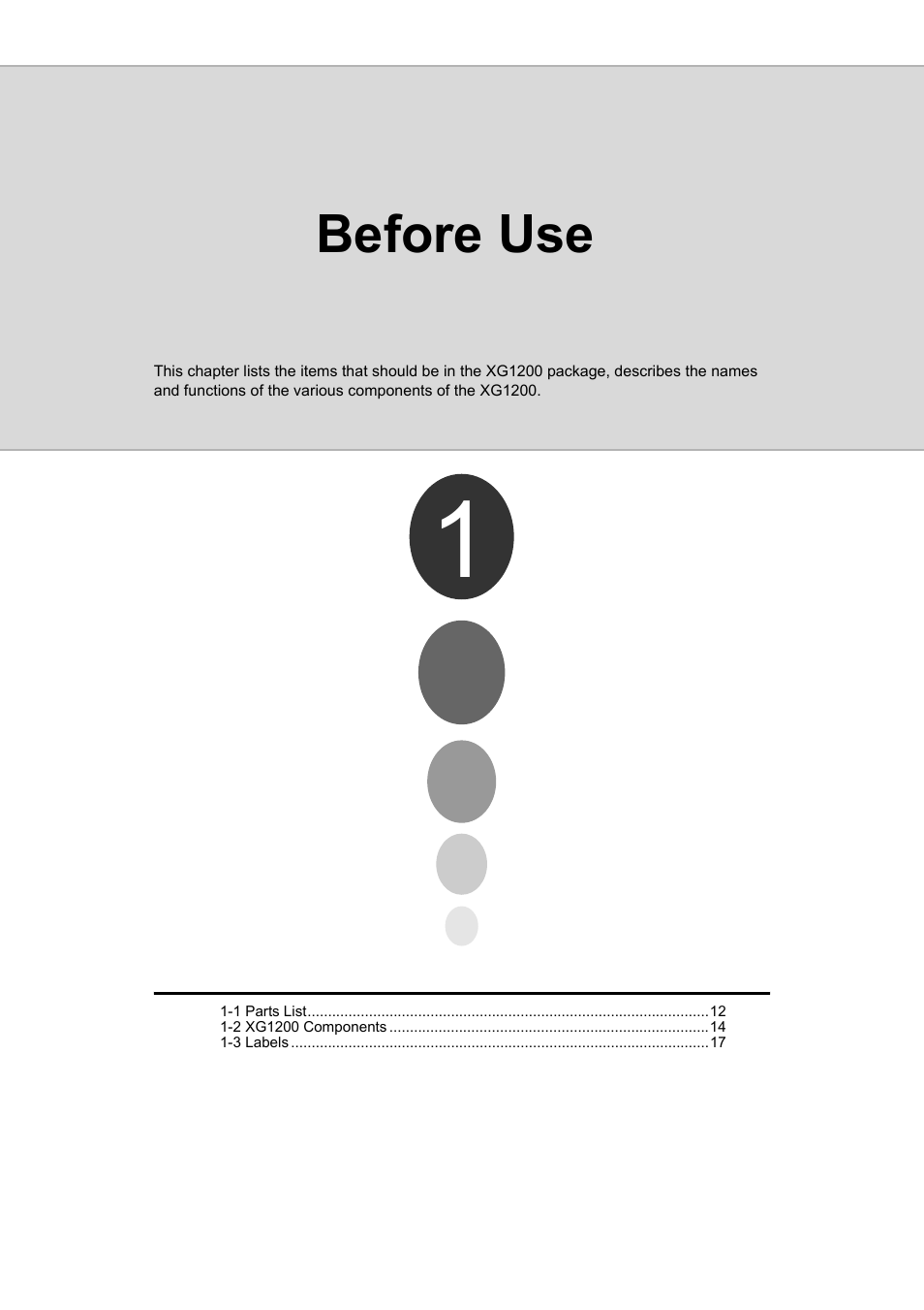 Before use | FUJITSU XG1200 User Manual | Page 12 / 40