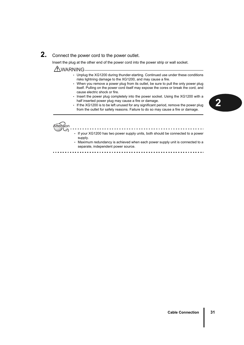 Warning | FUJITSU XG1200 User Manual | Page 32 / 40