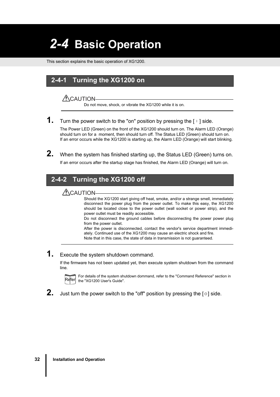 Basic operation | FUJITSU XG1200 User Manual | Page 33 / 40
