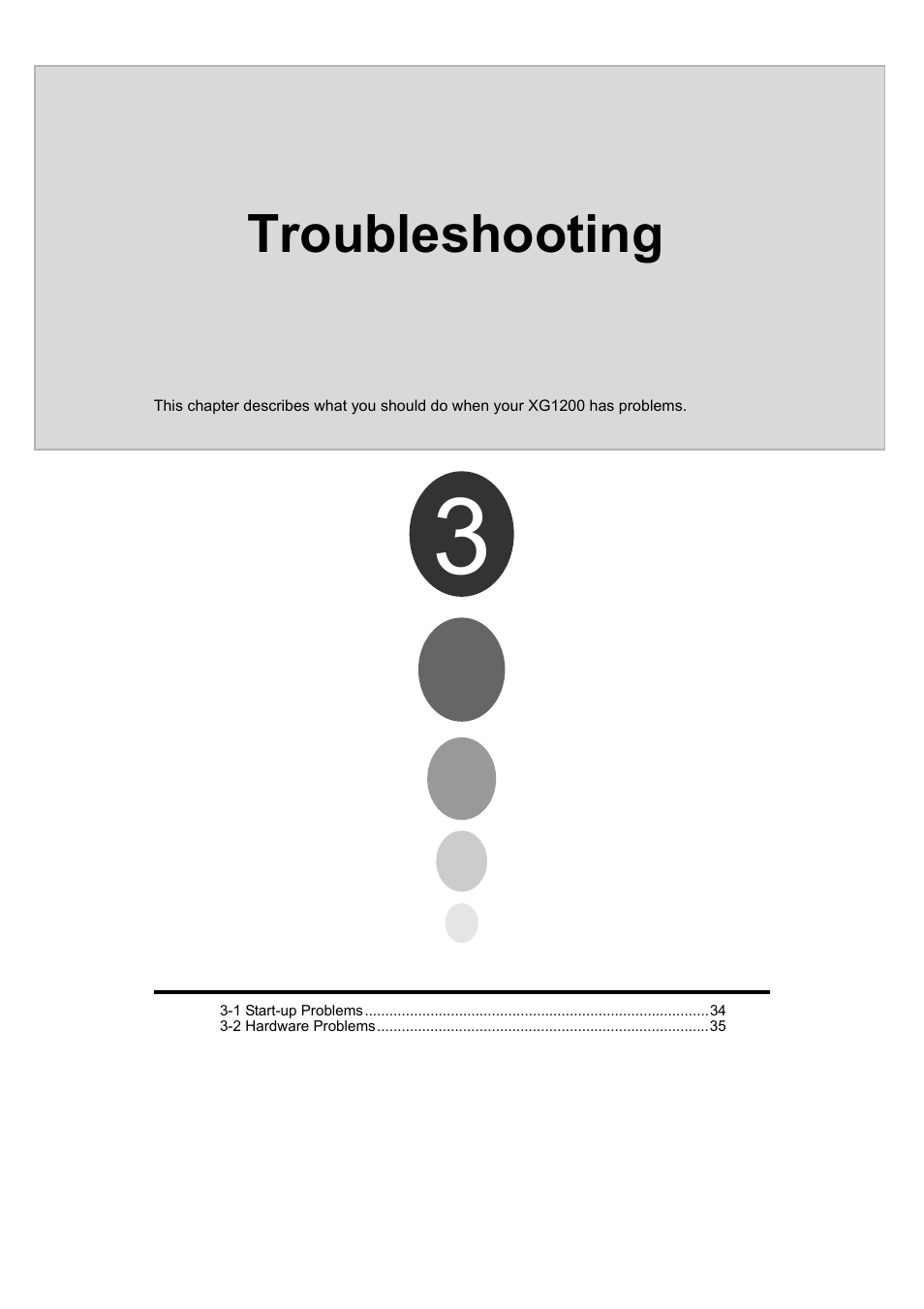 Troubleshooting | FUJITSU XG1200 User Manual | Page 34 / 40