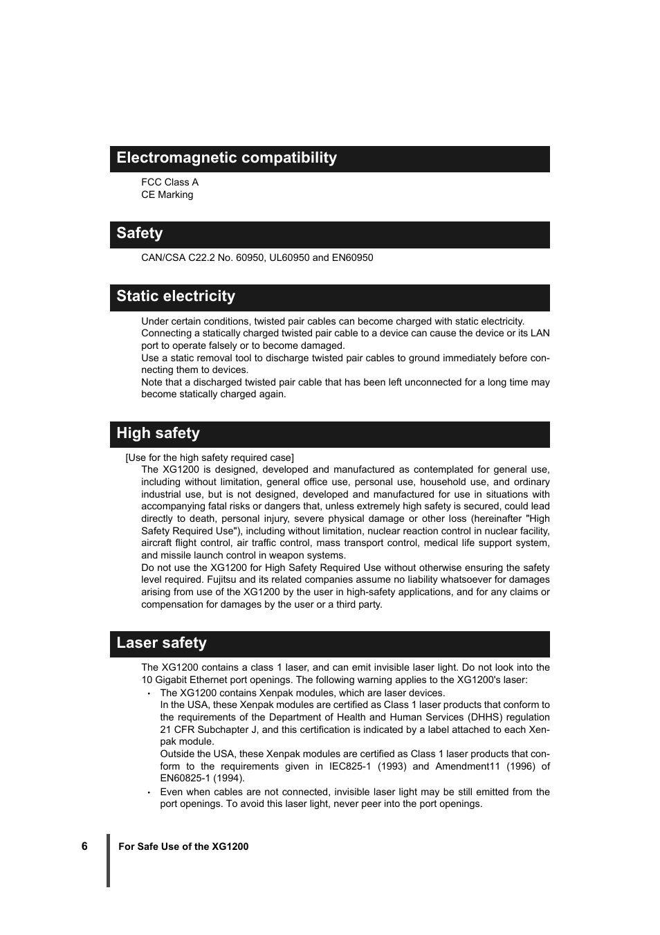FUJITSU XG1200 User Manual | Page 7 / 40