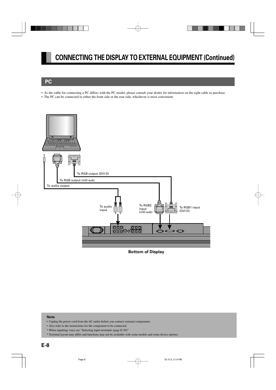 E-8 pc | FUJITSU P42VHA30W User Manual | Page 17 / 43