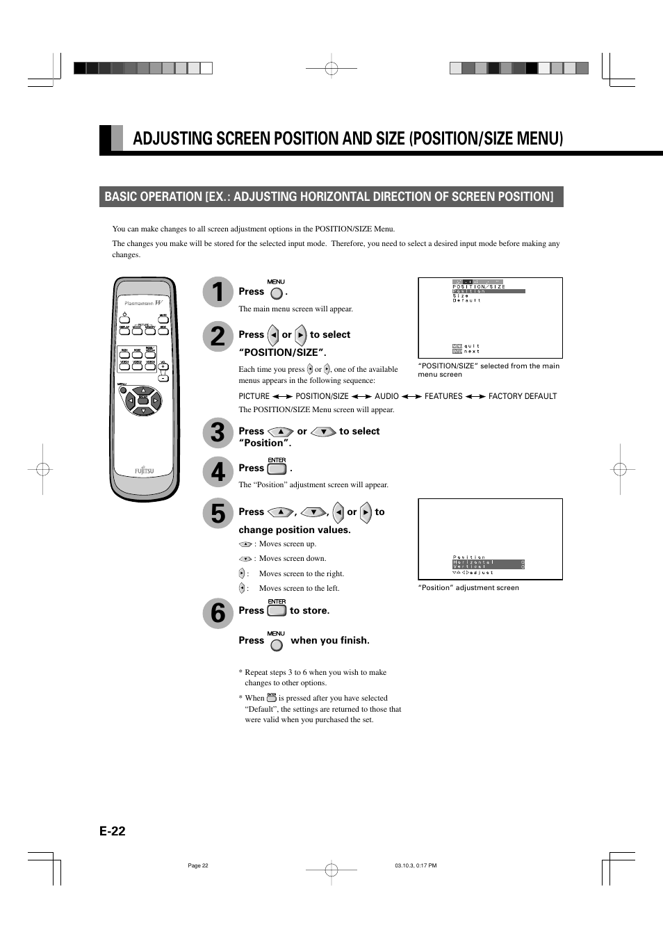 FUJITSU P42VHA30W User Manual | Page 31 / 43