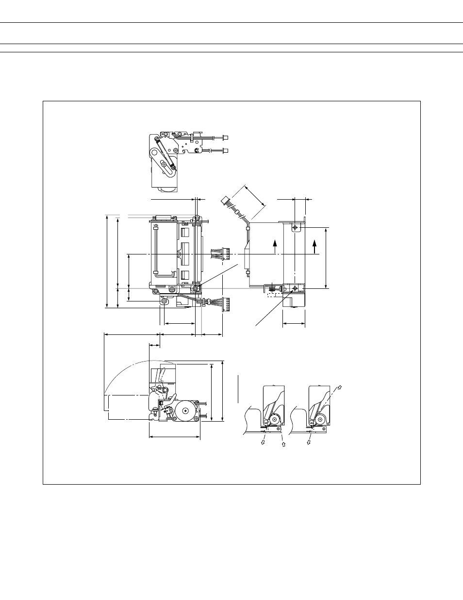 Dimensions, Printer mechanism with cutter unit: mm | FUJITSU FTP-621DCL012 User Manual | Page 4 / 5