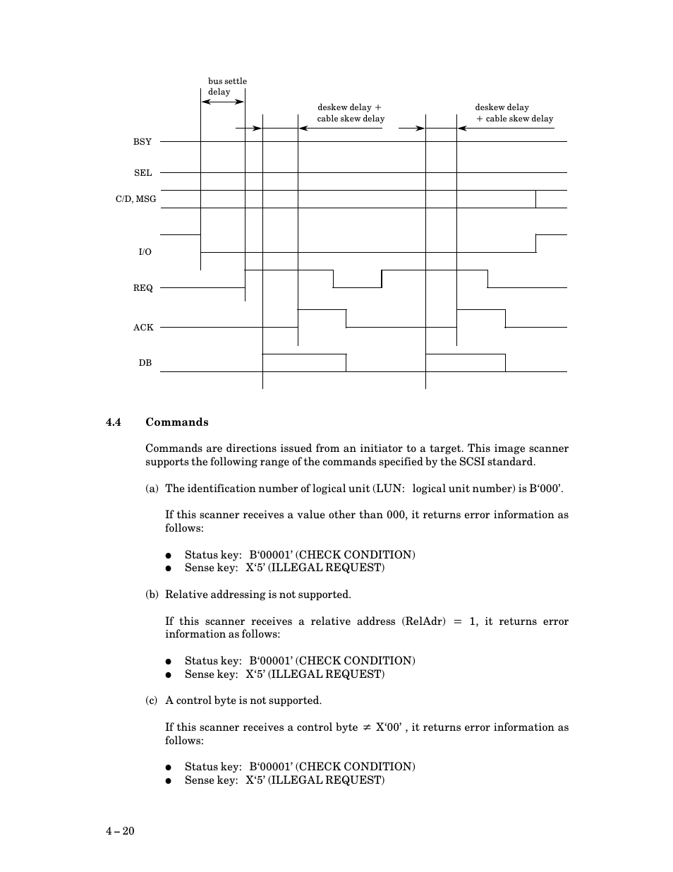 4 commands, Commands | FUJITSU M3097G User Manual | Page 45 / 163