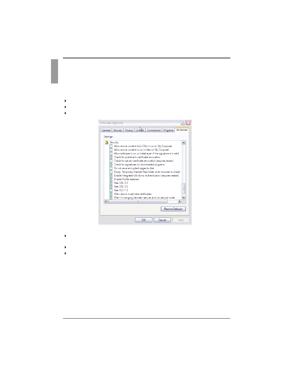 4 internet browser security settings | FUJITSU CONTROL2 BX600 User Manual | Page 10 / 46