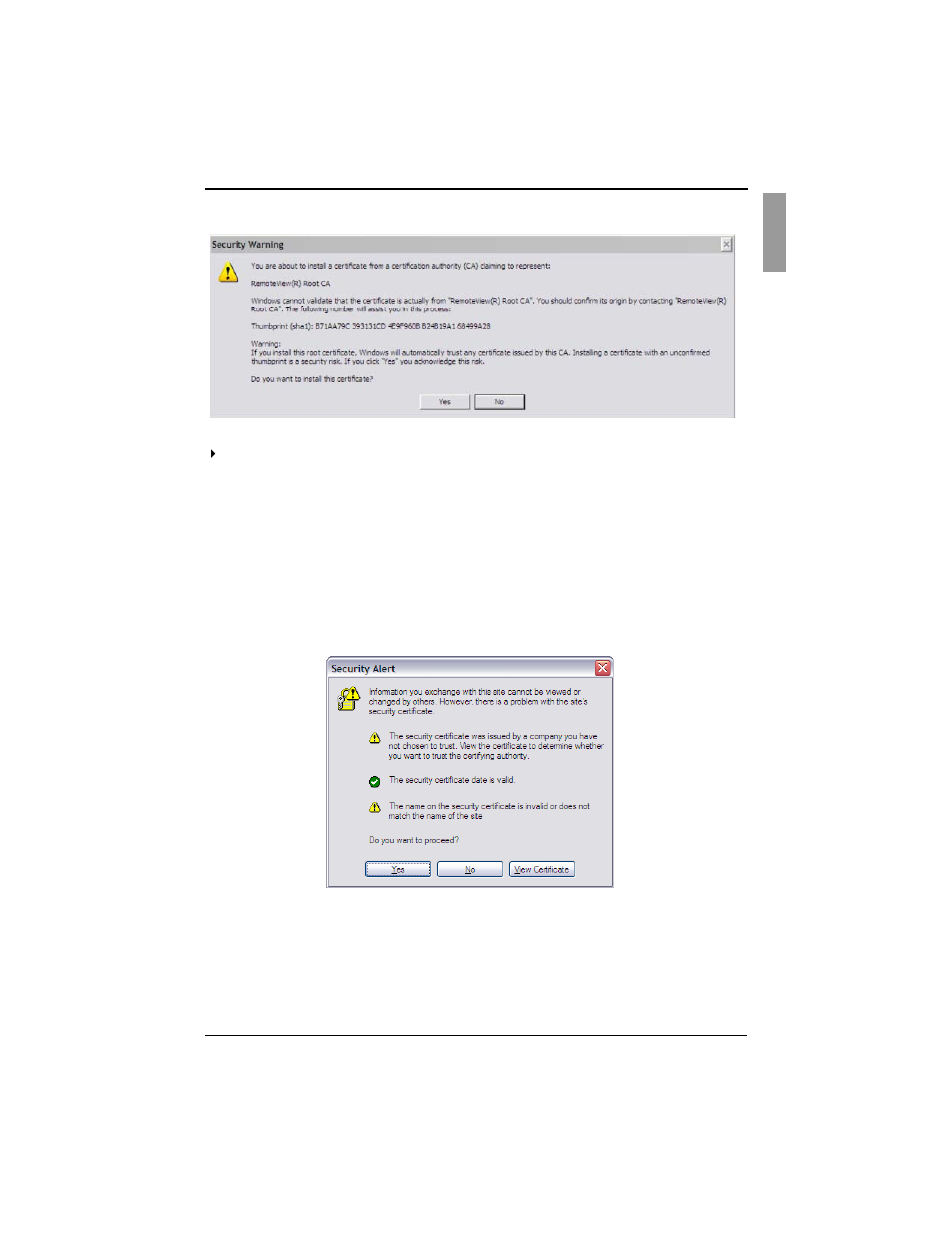 1 internet explorer 6 on windows client, Avoiding security alerts when launching the viewer, Internet explorer 6 on windows client | FUJITSU CONTROL2 BX600 User Manual | Page 17 / 46