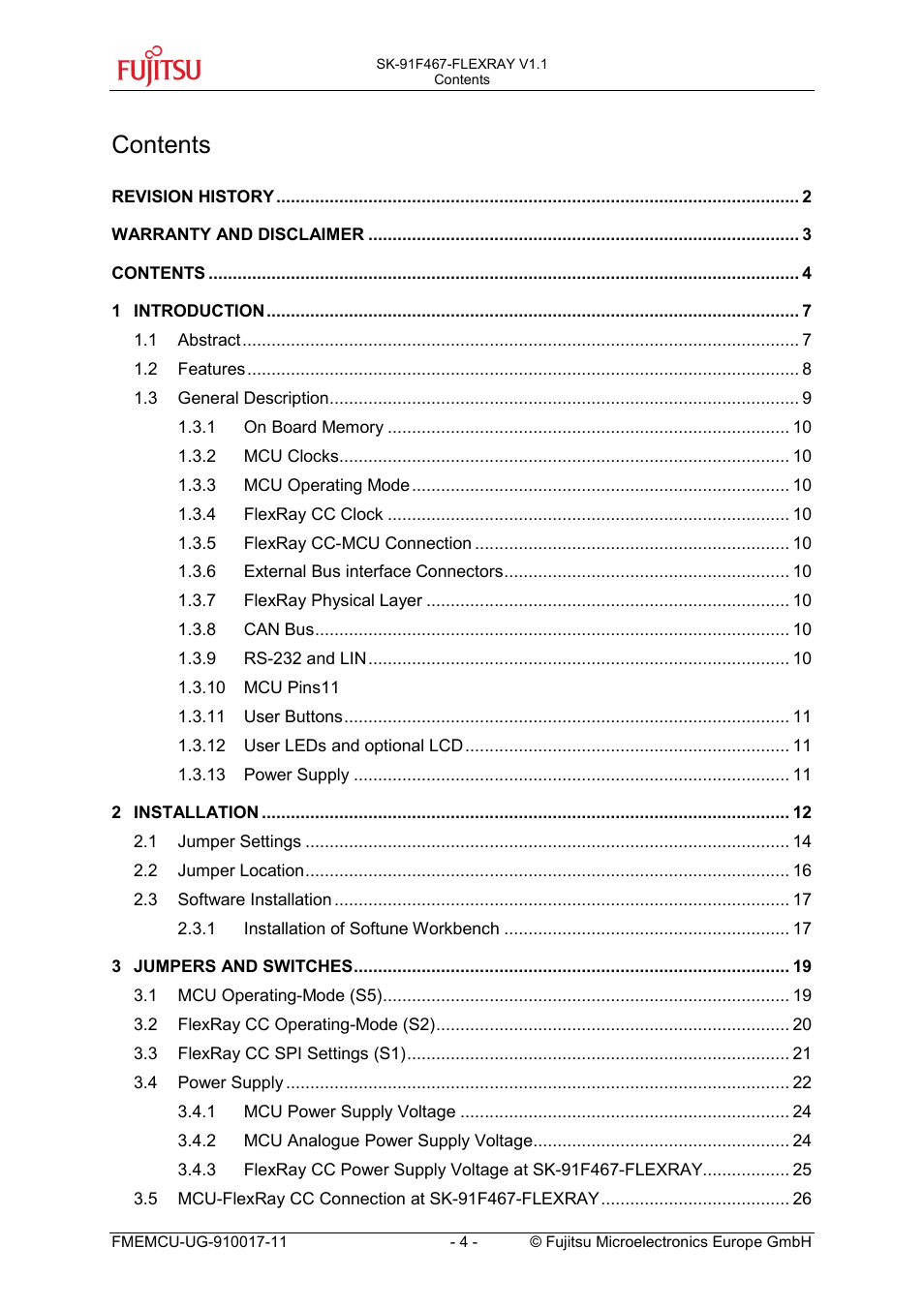 FUJITSU MB91460 SERIES User Manual | Page 4 / 73